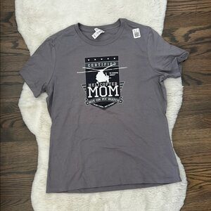 New, Gray Helicopter Mom T-Shirt, size medium